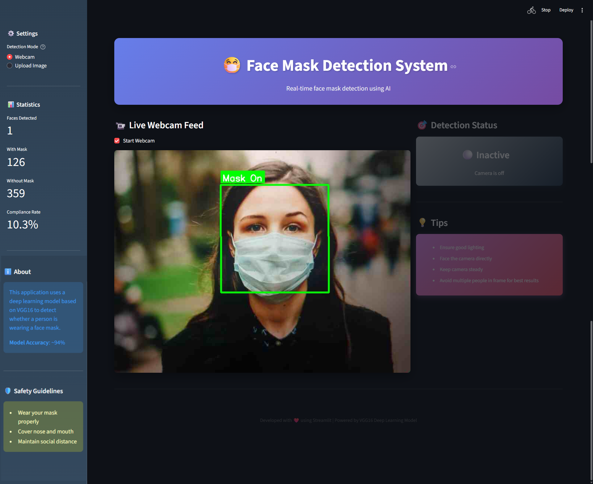 Face Mask Detection