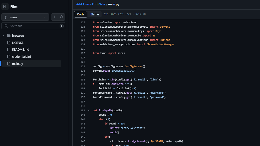 Fortigate Automation (User Creation)