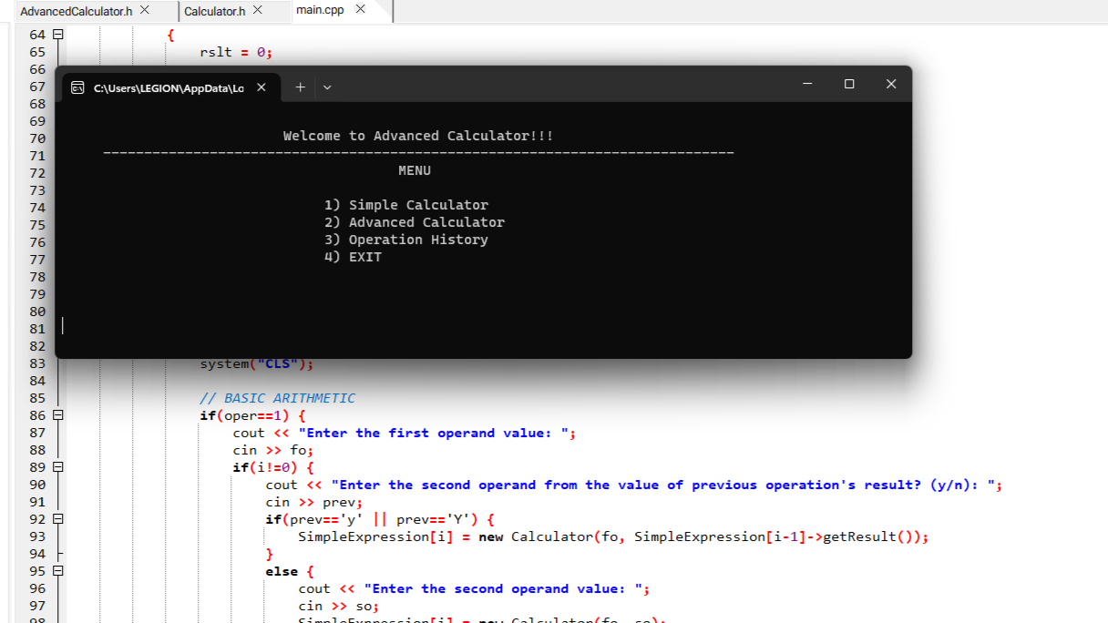 Advanced Calculator